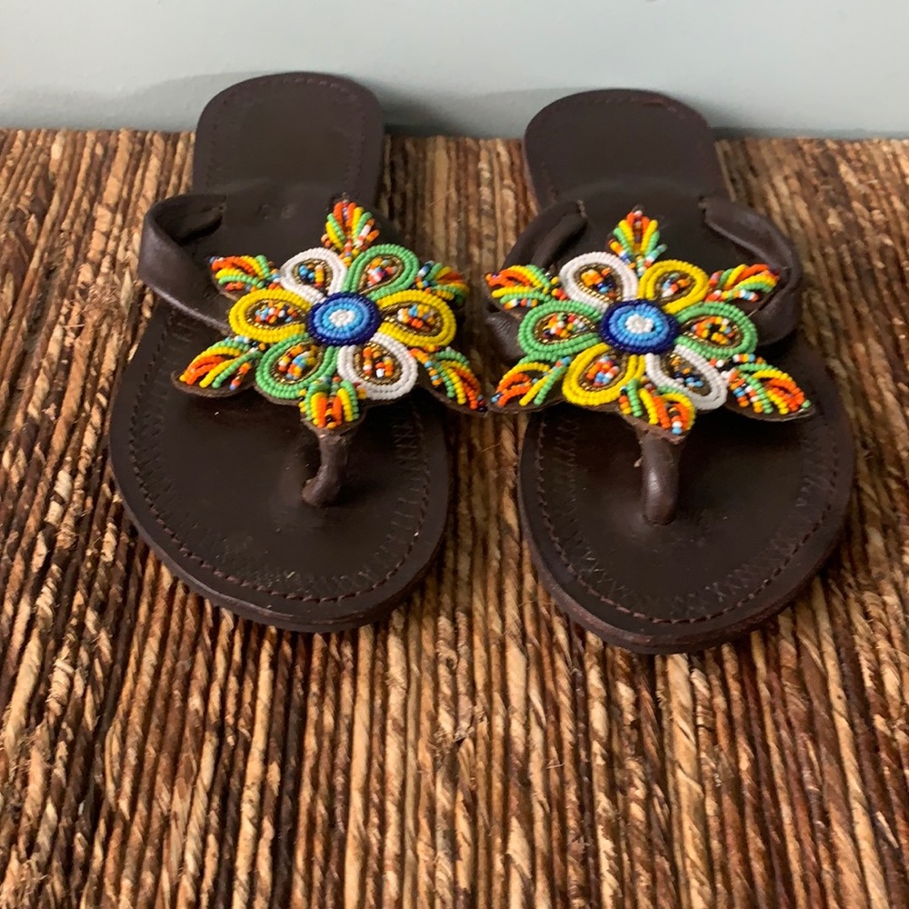 Stunning West African handcrafted flip flops